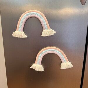 Set of 2 Large Fabric Rainbow Magnets
